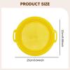 HouseVibe Kids Sand Sifter Sieve Beach Strainer Toy with Portable Handle Sand Sifting Pan for Park Backyard Gardening- Yellow view 2