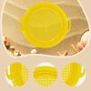 HouseVibe Kids Sand Sifter Sieve Beach Strainer Toy with Portable Handle Sand Sifting Pan for Park Backyard Gardening- Yellow view 3