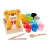 Simhoa Rainbow Balls in Cups Toy Wooden Feeding Toy Educational Toys Develop Math Skills Children Wooden Matching Games, with 12 Balls view 1