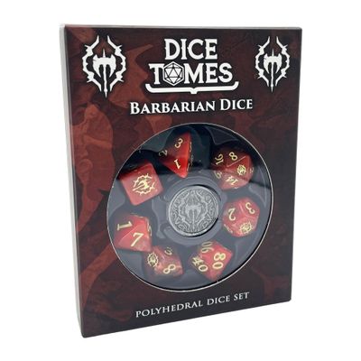 Artefact Games - Polyhedral Dice Set - Dice Set for DND, Pathfinder & Tabletop RPGs (Barbarian)