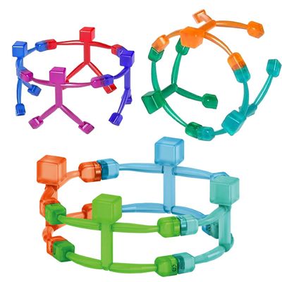 10-Pack Colorful Magnetic Men Toys, Interlocking Rubber Magnet Figures for Kids, Refrigerator Magnets Set