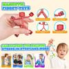 10-Pack Colorful Magnetic Men Toys, Interlocking Rubber Magnet Figures for Kids, Refrigerator Magnets Set view 3