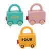 plplaaoo Kids Learning Locks Sliding Car Shape Children's Color Discrimination Learning Lock with Key Early Education Toys view 3