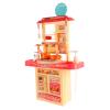 BAFOVY Kids Kitchen Playset with Sound Light Spray Sink Stove, Interactive Role Play Toys for Toddlers 3-8 Years, Plastic Construction with Steam Effect and Storage view 1