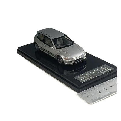 1/43 for Honda Civic JDM Resin Collection Car Model Bedroom Space Ornaments Miniature Vehicle(Silver)