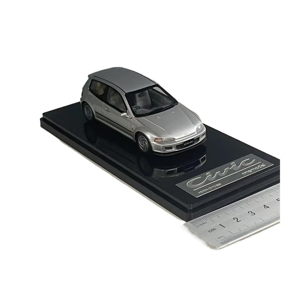1/43 for Honda Civic JDM Resin Collection Car Model Bedroom Space Ornaments Miniature Vehicle(Silver)