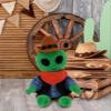 DolliBu Green Alien Stuffed Animal Cowboy Plush with Name Personalization - Western-Themed Bear Plush with Cute Cowboy Costume Denim Shirt Vest, Bandana, Leather Pants, and Hat - 6 Inch view 2