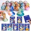 28 Pack Valentines Day Gifts for Kids, Galaxy Slime Greeting Cards - Stress Relief Fidget Toys for Party Favors Classroom Prizes Exchange Space Themed Birthday Supplies view 1