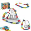 Anti Gravity Race Track with Car  Smartoon Kids Magnetic Toys, Flexible Race Track for Kids, Glow in The Dark LED Light-Up Car Track Set with Interchangeable Shells (1car, 92pcs) view 1