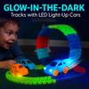 Anti Gravity Race Track with Car  Smartoon Kids Magnetic Toys, Flexible Race Track for Kids, Glow in The Dark LED Light-Up Car Track Set with Interchangeable Shells (1car, 92pcs) view 3
