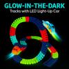 Anti Gravity Race Track with Car  Smartoon Kids Magnetic Toys, Flexible Race Track for Kids, Glow in The Dark LED Light-Up Car Track Set with Interchangeable Shells (1car, 92pcs) view 4