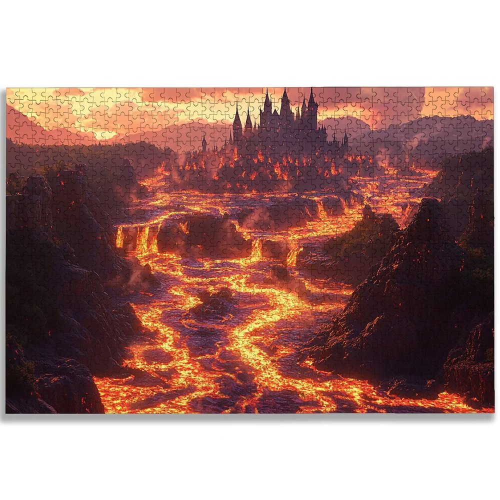 Wooden Puzzles for Adults 5000 Pieces, Fantasy Jigsaw Puzzle 5000 Pieces, Landscape Puzzles for Adults, Impossible Challenging Puzzle for Family/Friends, Perfect for Game Nights, Home Decor, -1697