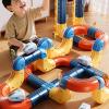 Electric Train Set for Kids, Flexible 3D Racing Track STEM Learning Game with Electric Train for Building Creativity, Entertainment, Girls, Children, Home, Indoor, and Kindergarten view 3