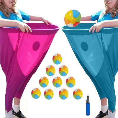 Granny Pants Yard Game Set, Oversized Granny Pants Outdoor Game for Adults with Bouncy Balls and Pump, Family Reunion Party Games, Big Field Day Family Recreational Reunion Tossing Games