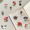 100Pcs Dark Red Rose Transparent PET Stickers Pack,Aesthetic Flower Decor Gifts for Kids Teens Adults Waterproof Vinyl PET Nature Stickers for Scrapbook Party Favors (Rose-100) view 3
