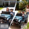 24V Ride on Toys for Big Kids, 2 Seater Ride on Car w/Remote Control, 4x4 Ride-on Truck with 4 Motors, 3 Speeds Adjustable, 4 LED Lights, Bluetooth & Music, Electric Car for Kids Toddlers 3-8, Blue view 3