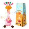 Groovy Singing & Dancing Giraffe Plush  Talking & Singing Giraffe Repeats What You Say, Baby Musical Stuffed Animal Gift with Recording & Nursery RhymesPink view 1