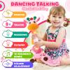 Groovy Singing & Dancing Giraffe Plush  Talking & Singing Giraffe Repeats What You Say, Baby Musical Stuffed Animal Gift with Recording & Nursery RhymesPink view 2