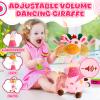 Groovy Singing & Dancing Giraffe Plush  Talking & Singing Giraffe Repeats What You Say, Baby Musical Stuffed Animal Gift with Recording & Nursery RhymesPink view 4