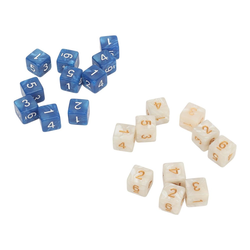 BAFOVY Acrylic Square Dice Set 20 PCS 6 Sided Number Dice Lightweight Game for Math Board Games and Classroom Activities