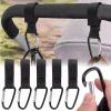 1-5Pcs Baby Stroller Hook Clip Aluminum Alloy Carabiner Cart Organizer Diaper Bag Shopping Pram Hook Hanger Stroller Accessories(1pcs) view 2