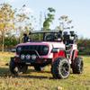 24V Kids Ride On Car with Remote, 2-Seater Electric Truck Jeep, 3 Speed Modes, LED Headlights, Music Bluetooth, MP3 USB Port, Power Display, Safety Belt, Outdoor Birthday Gift, Pink view 3