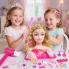 Cleboen Hair Styling Doll Head Makeup Kit for Girls Toys - Kids Hair Salon Pretend Playset with Hairdryer, Curling Iron, Headwears & Real Makeup, Birthday Gift for Girl 3 4 5 6 7 8+ view 3