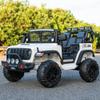 24V 2-Seater Kids Ride On Truck Car with Remote Control, Electric Off-Road Jeep with LED Lights, Spring Suspension, Bluetooth Music, MP3 USB, Safety Belt, Outdoor Toy Gift, White view 2