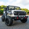 24V 2-Seater Kids Ride On Truck Car with Remote Control, Electric Off-Road Jeep with LED Lights, Spring Suspension, Bluetooth Music, MP3 USB, Safety Belt, Outdoor Toy Gift, White view 3