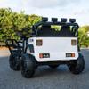 24V 2-Seater Kids Ride On Truck Car with Remote Control, Electric Off-Road Jeep with LED Lights, Spring Suspension, Bluetooth Music, MP3 USB, Safety Belt, Outdoor Toy Gift, White view 4