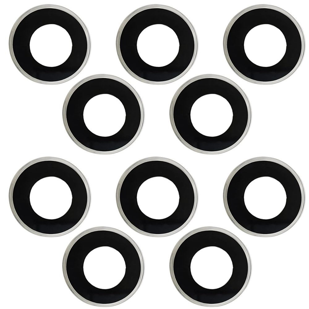 byepica 10 Pcs Coin Capsules with Black Ring, 1.2 in/3.1 Cm, Round Plastic Holder for Half Dollar, Outer Diameter 2 in/5.2 Cm