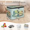 Aglebo Cute Cartoon Frogs Foldable Storage Bins with Zipper Lids Collapsible Clothes Storage Basket Toy Cube Storage Bin for Bedroom Kitchen Bathroom Organizer 2 Pack view 2