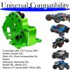 Aluminum Gearbox/Transmission Case with Motor Plate Upgrade Parts Fit for 1/10 Traxxas Slash 2WD VXL, Rustler VXL, Stampede VXL,Bandit VXL RC Car, Replace of 3691/A (Green) view 3