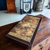 19.7" Handmade Wooden Backgammon Board | World Map Design | 3-in-1 Backgammon, Chess & Checkers | Luxury Gift for Father or Husband view 1
