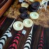 19.7" Handmade Wooden Backgammon Board | World Map Design | 3-in-1 Backgammon, Chess & Checkers | Luxury Gift for Father or Husband view 3