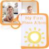 Cartoon Smiling Sun Fabric Baby First Picture Album With Hanging Rings And Small Mirrored Memory Photo Book For New Parent New Parent Gift view 4
