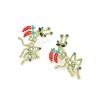 4.8 * 3cm Retro Hollow Cartoon Insect Earrings For Women,green,4.8 * 3cm view 2