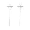 12.6 * 3.4cm Retro Dragonfly Tassel Pendant Long Insect Earring,silvery,12.6 * 3.4cm view 1