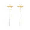 12.6 * 3.4cm Retro Dragonfly Tassel Pendant Long Insect Earring,silvery,12.6 * 3.4cm view 2