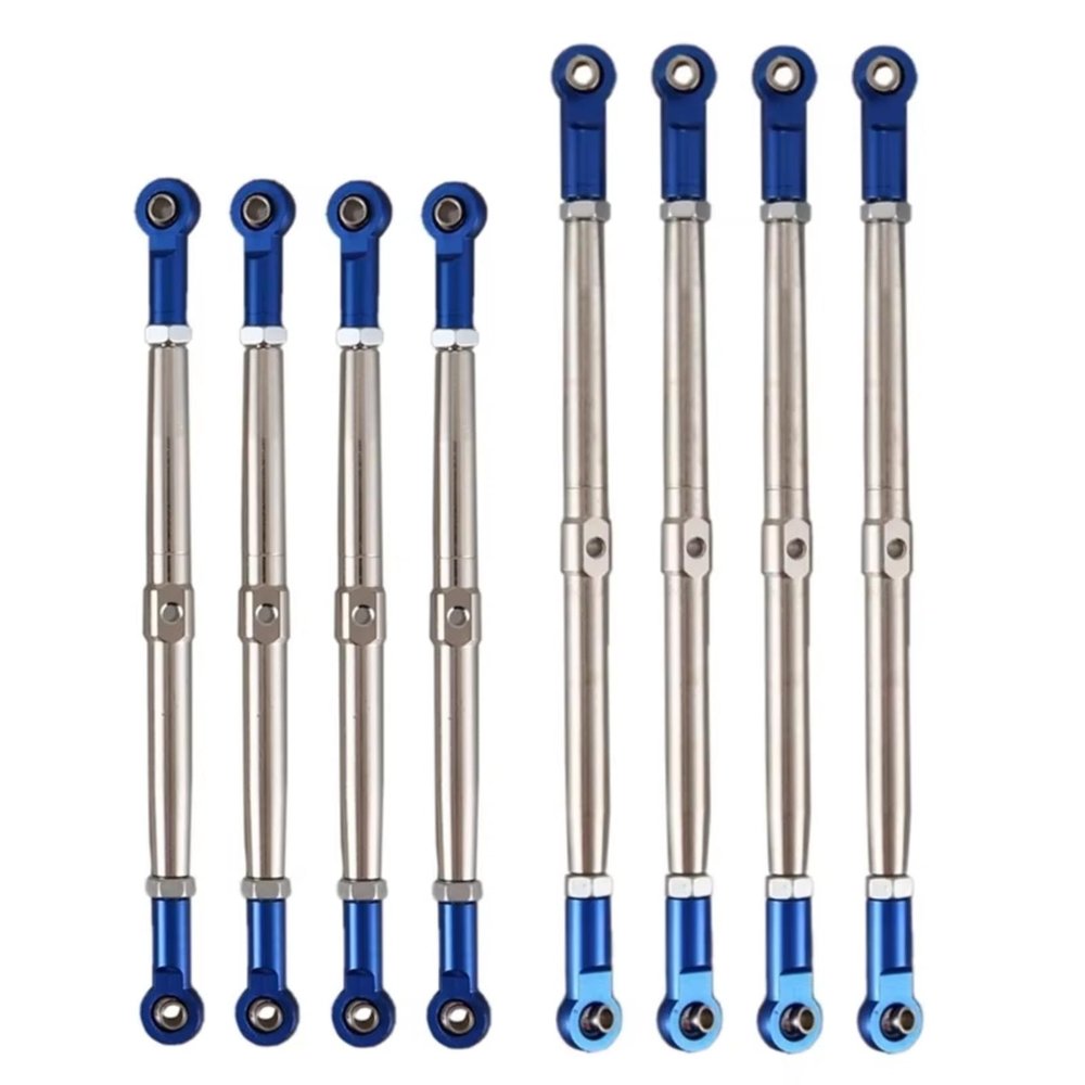 Compatible with Traxxas for Summit for Revo for E-Revo 1/10 RC Car Parts 8pcs Metal Pushrod Link Rod Links Turnbuckle 5319X 5338R RC Assortment