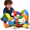 Electric Train Set Flexible Race Track,DIY Race Car Track Building Kits with Train and Traffic Signs,STEM Educational Toys for Ages 4-8  (81PCS with Two Cars) view 1
