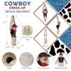 DolliBu White Squirrel Monkey Stuffed Animal Cowboy Plush with Name Personalization - Western-Themed Monkey Plush with Cute Cowboy Costume Denim Shirt Vest, Bandana, Leather Pants, and Hat - 21 Inches view 4