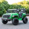24V 2-Seater Kids Ride On Truck Car with Remote Control, Electric Off-Road Jeep with LED Lights, Spring Suspension, Bluetooth Music, MP3 USB, Safety Belt, Outdoor Toy Gift, Green view 1