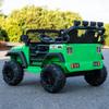 24V 2-Seater Kids Ride On Truck Car with Remote Control, Electric Off-Road Jeep with LED Lights, Spring Suspension, Bluetooth Music, MP3 USB, Safety Belt, Outdoor Toy Gift, Green view 2