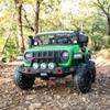 24V 2-Seater Kids Ride On Truck Car with Remote Control, Electric Off-Road Jeep with LED Lights, Spring Suspension, Bluetooth Music, MP3 USB, Safety Belt, Outdoor Toy Gift, Green view 4