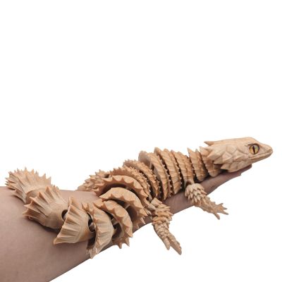 19.7-inch large 3D printed lizard model, hinged 3D printed chameleon crawling animal, a 3D printed toy with movable jointsStress Relief, Fidget restlessness, ADHD Toys, Surprise Fantasy Gifts (khaki)