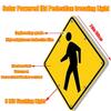 Flashing Solar LED Pedestrian Crossing Sign - Durable Aluminum Traffic Warning Sign, IP65 Waterproof Road Safety Indicator for Streets and Crosswalks view 2