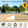 Flashing Solar LED Pedestrian Crossing Sign - Durable Aluminum Traffic Warning Sign, IP65 Waterproof Road Safety Indicator for Streets and Crosswalks view 3