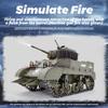 RC Tank Car, 1:16 Scale US M5A1 Stuart 2.4G Full Proportional Light RC Military Tank with Smoke, Sound & Light Effects, Dual-Speed Modes, Collectible Model & Gift for Adults (Two Batteries) view 4