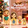 Custom Portrait Nesting Dolls, Personalized Russian Nesting Dolls with Photo, Matryoshka Doll Set for Family, Couples & Friends, Home Dcor Customized Gifts Christmas Parent Grandparents view 2